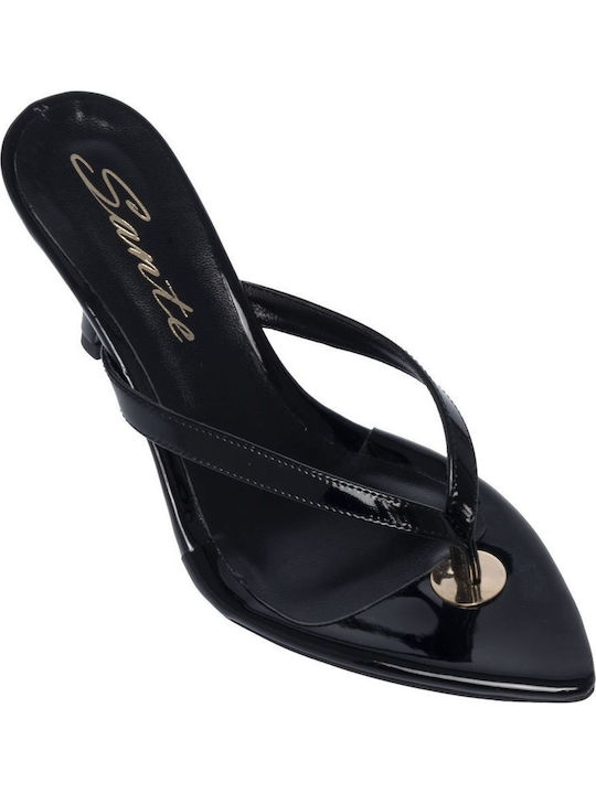 Sandals in Black Patent Leather