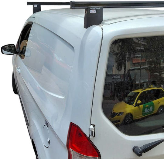 Nordrive Aluminum Car Roof Bars for Ford Transit Courier 2023+ Set with Roof Rack Legs MΠ.FTRANSIT.23