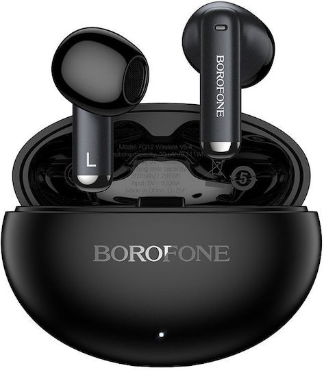 Borofone FQ12 Earbud Bluetooth хендсфри Слушалки с Кутийка за Зареждане Черен