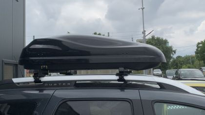 Junior Altro Car Roof Box with Dual-Side Opening 370L Black Glossy