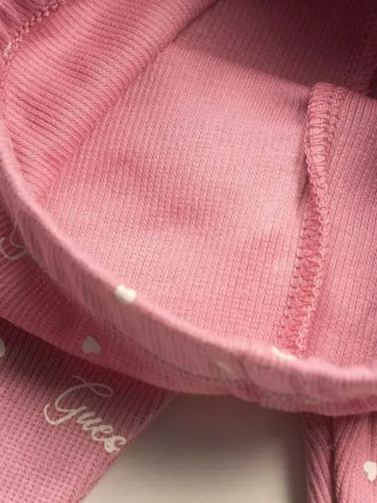 Guess Baby Bodysuit Set Long-Sleeved with Pants Pink 2pcs