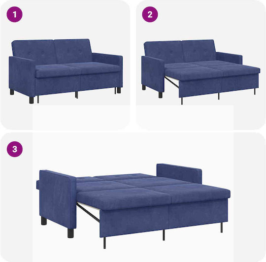 Kinderbett - Schlafsofa Einzel Blau