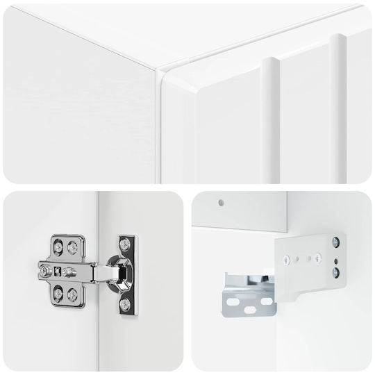 vidaXL Шкаф За Баня 33x34.5x100см Бял