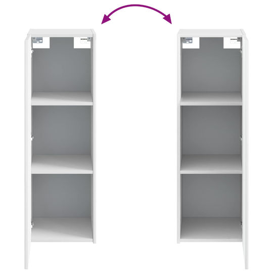vidaXL Bathroom Cabinet 33x34.5x60cm White