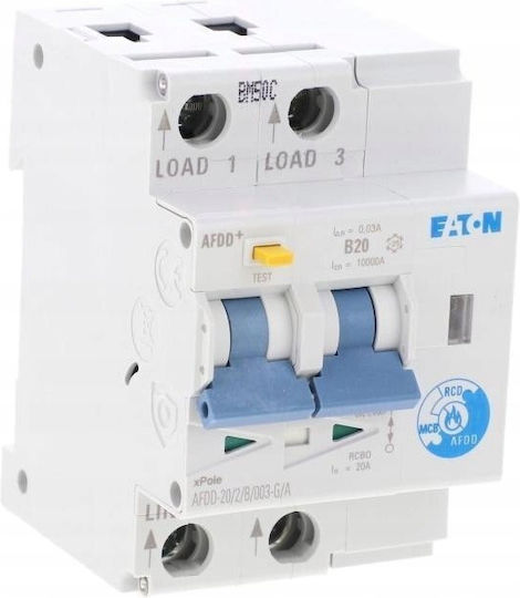 Eaton Διπολικός Διακόπτης Ράγας 20A