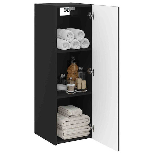 vidaXL Bathroom Cabinet 33x34.5x60cm Black