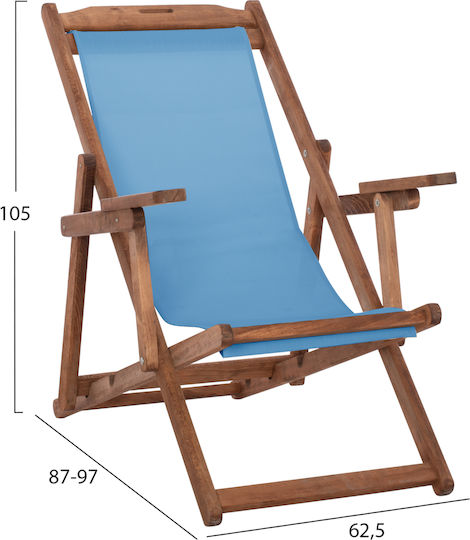 Καρέκλα Λημνος Λημνος Γαλαζιο 63x32x133εκ.