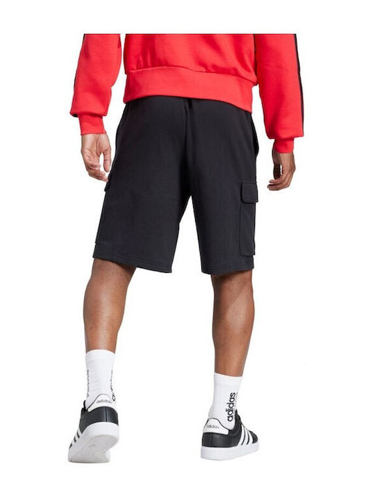 adidas Essentials Feel Cozy French Terry Cargo Ανδρική Βερμούδα Μαύρη