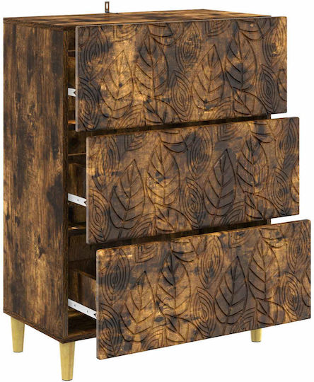 Kommode Schlafzimmer Holz Gebeiztes Eichenholz 66x34,5x90cm