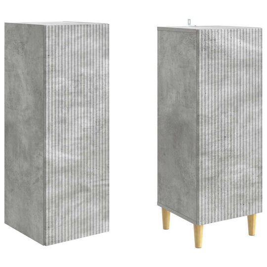 vidaXL Bathroom Floor Column Cabinet 33x34.5x90 cm Gray