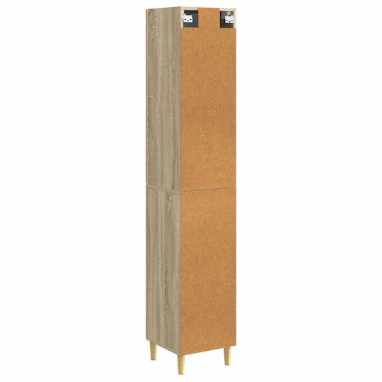 vidaXL Bathroom Floor Column Cabinet 33x34.5x90 cm Brown