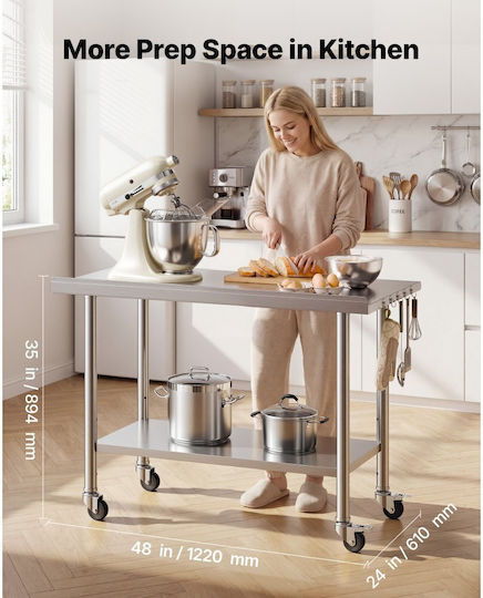 Vevor Vevor Kommerzielle Stahlwerkbank Edelstahl