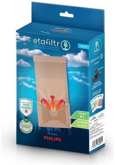 ETA Saci Pentru Aspiratoare 4 Bucăți Compatibili Cu Aspirator AEG Electrolux Philips