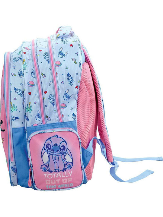 Gim Stitch Σχολική Τσάντα Πλάτης Δημοτικού Πολύχρωμη με Θήκη για Παγούρι 2026