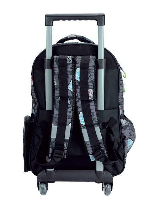 Gim School Trolley Bag Elementary Multicolour with Water Bottle Holder