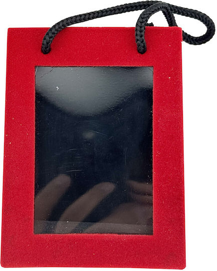 Set 12 Cutii Mărțișor Alista Home Formă de Portofel Capac Transparent Catifea Roșie 65x85x40 Mm