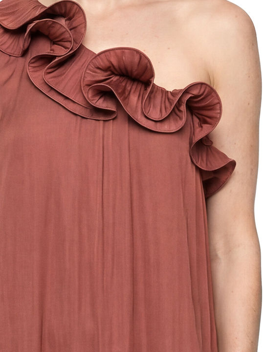 Summer Maxi Dress for Wedding Christening Burgundy
