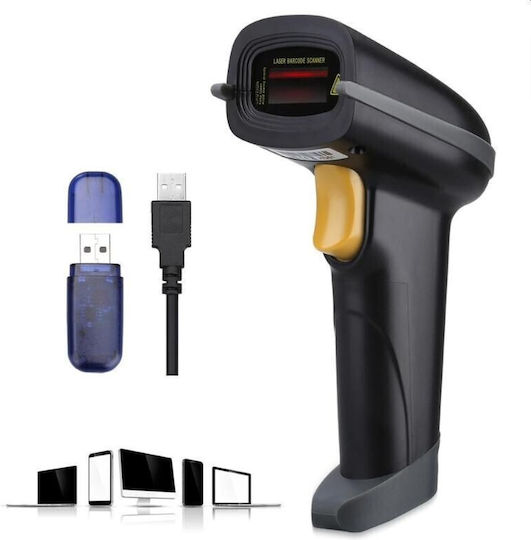 Scanner Portabil Wireless High Speed 433mhz Arm cu Capabilitate de Citire Coduri de Bare 1D
