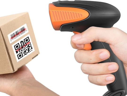 Connection Cmos Sensor 500 Scans S Arm Scanner Χειρός Ενσύρματο με Δυνατότητα Ανάγνωσης 2D και QR Barcodes