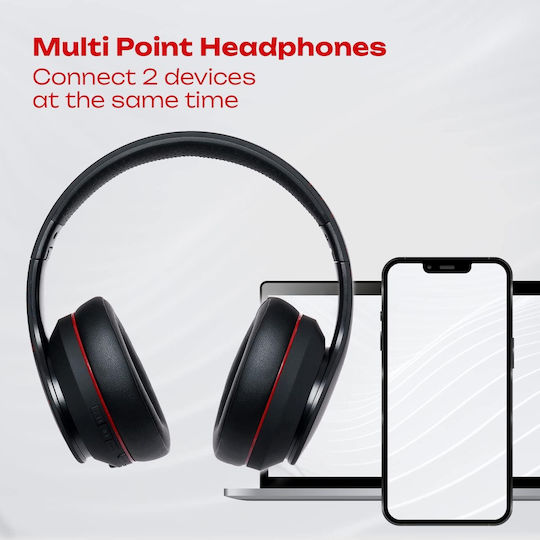 PowerLocus P6 Безжични / Жични Over Ear Слушалки с 20 часа Работа Matte coating red