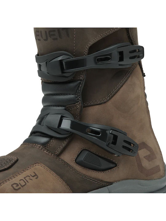 Eleveit X-Land Adv Low Ανδρικές Μπότες Motocross Δερμάτινες Αδιάβροχες Καφέ