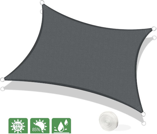 Plasă / Pânză De Umbrire Gri Cu Cercuri 2x2m 160gr/m²