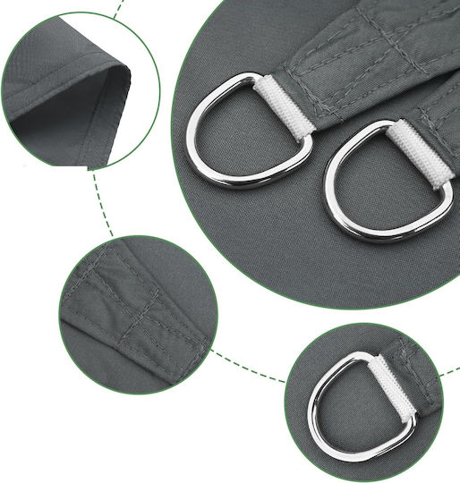 Plasă / Pânză De Umbrire Gri Cu Cercuri 2x2m 160gr/m²