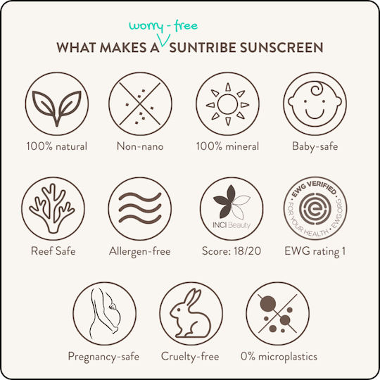 Suntribe Organic Mineral SPF30 Αδιάβροχο Παιδικό Αντηλιακό Γαλάκτωμα για Πρόσωπο & Σώμα 100ml Vanilla