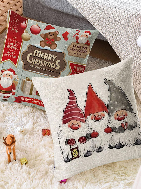 Weihnachtsdekorative Kissen Set 4 45x45 cm