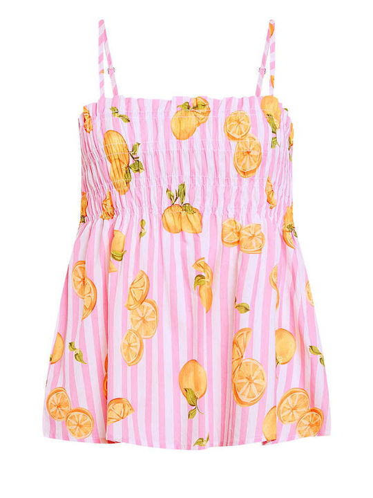 Celestino Striped Orange Pink Top