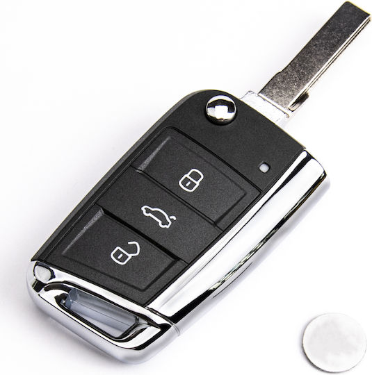 Калъф За Сгъваем Ключ Vw Seat Skoda Hu66 Hu162 3 Бутона 5g6959753ag