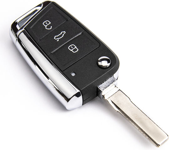 Калъф За Сгъваем Ключ Vw Seat Skoda Hu66 Hu162 3 Бутона 5g6959753ag