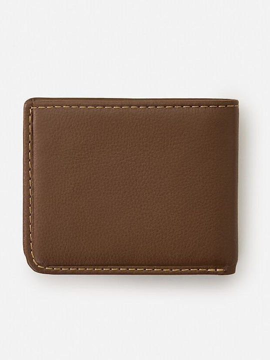Leather Men's Travel Wallet With RFID Brown