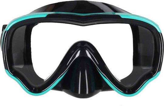 ikonka Silicone Diving Mask with Snorkel Blue