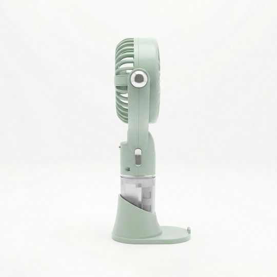 Portable Handheld Fan Usb Rechargeable Water Spray Function Oscillating Table Stand