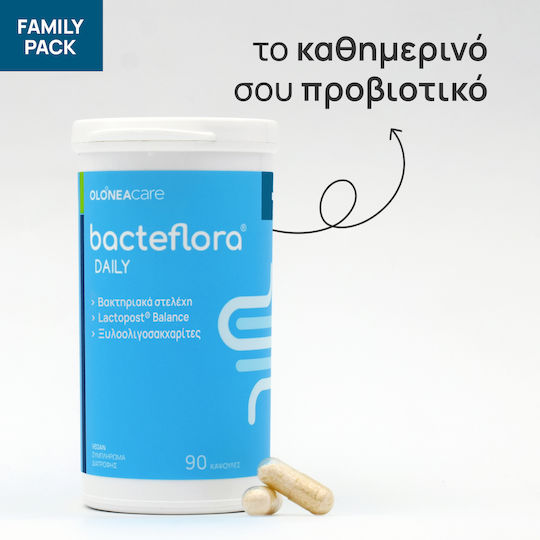 Olonea Bacteflora Daily Συμπλήρωμα με Προβιοτικά & Πρεβιοτικά 90 φυτικές κάψουλες