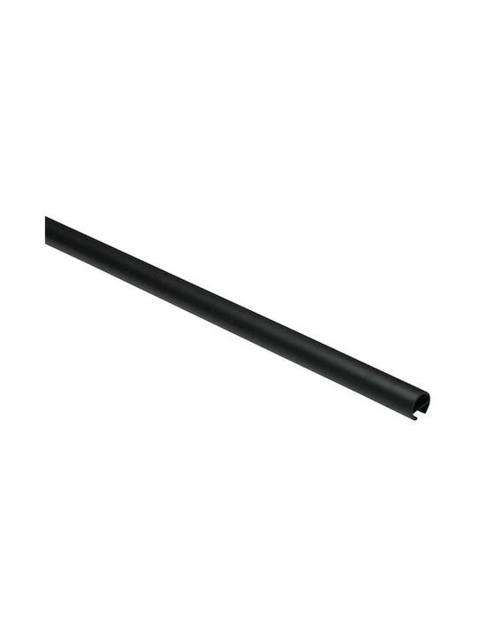Gardinia One-Way Metallic Curtain Track in Black Colour 200cm