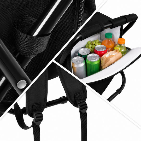 Scaun De Plajă Negru Impermeabil 36x29x41cm