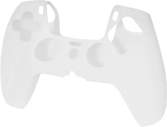 Κάλυμμα Σιλικόνης Χειριστηρίου Silicone Controller Protective Case Cover & Thumbstick Grips Caps Sony Playstation 5 Ps5 Gamepad Dualsense Edge Controller Transparent White Κωδ.1-game262