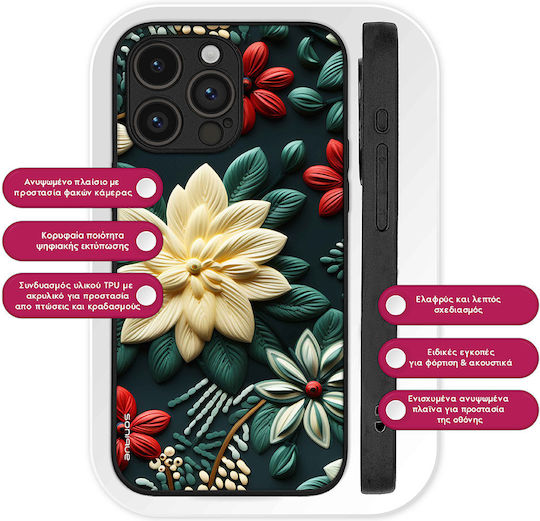 Sonique Case 3d Flower Series Oppo A57 4g Oppo A57s Green