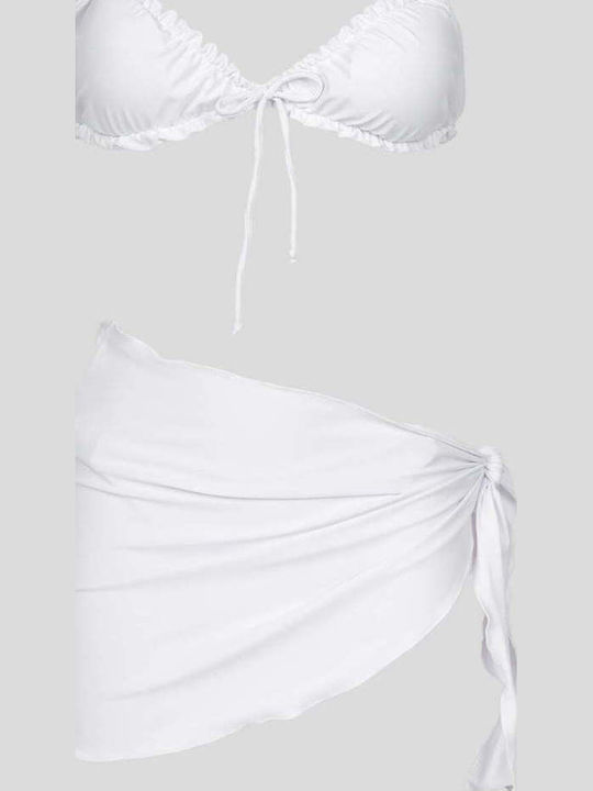 Set Bikini 3 Τεμαχίων Ασπρο