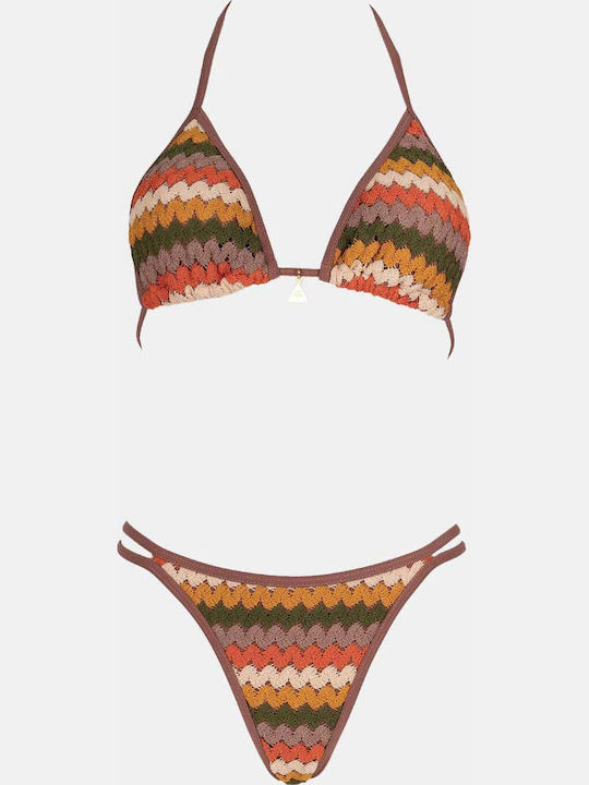 Set Bikini Dreieck Braun