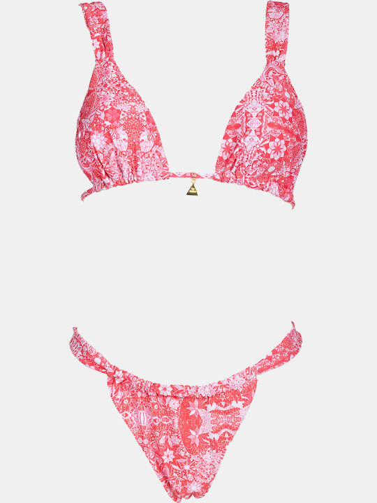 Set Bikini Τριγωνάκι Ροζ