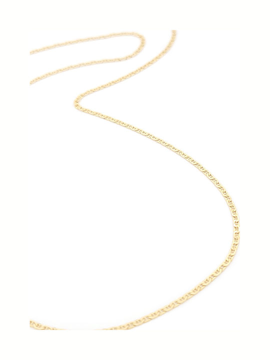 Al'Oro Men's Gold Neck Chain 14K Length 50cm