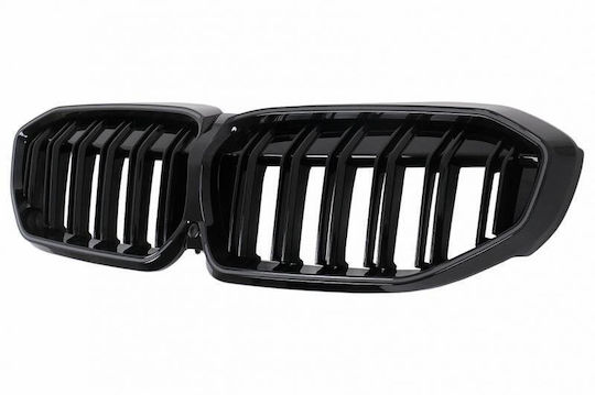 Кардии Маска BMW 3 G20 G21 19-22 M4 Look LED Двойна Решетка Черен Гланц 1 Брой