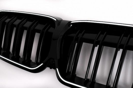 Кардии Маска BMW 3 G20 G21 19-22 M4 Look LED Двойна Решетка Черен Гланц 1 Брой