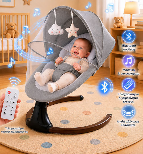 Fun Baby Elektrisch Baby Relax Schaukel mit Musik Gray