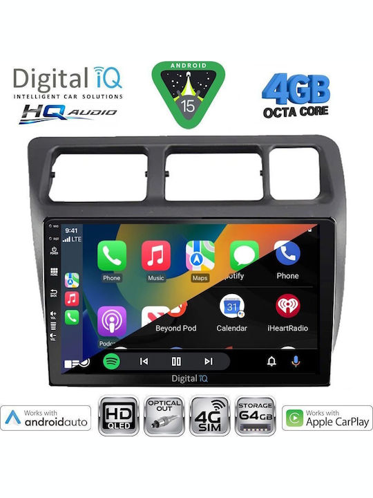 Digital IQ Car Audio System for Toyota Corolla 1992-1997 Bluetooth USB WiFi GPS Apple CarPlay Android Auto with 9" Touch Screen