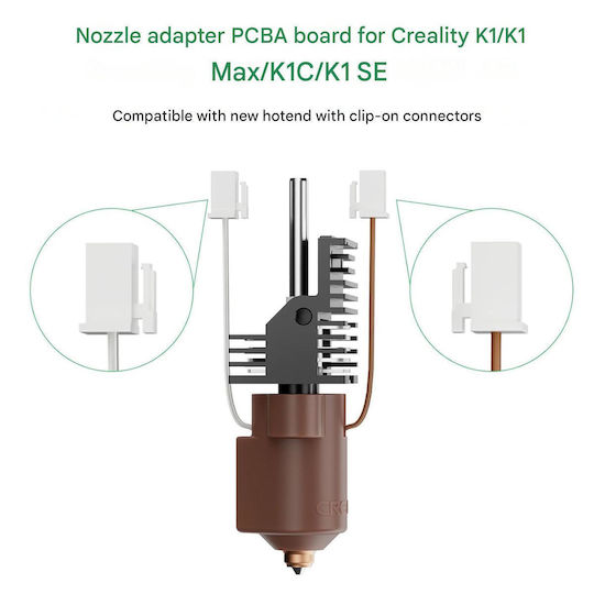 Creality Хотенд Адаптер Платка K1 K1 Max K1c K1 Se Oem Pcb Ъпгрейд Интегрирана Керамична Дюза Pcba Главa За Печат Заместващ Комплект Аксесоар За 3D Принтер