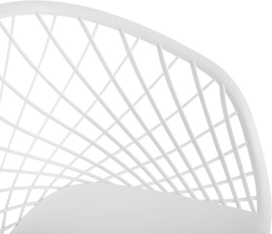 Dining Room Chair from Polypropylene White 62x54x81cm